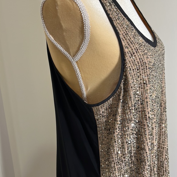 Eileen Fisher Round Neck Shift Silk sequin dress - Picture 7 of 13